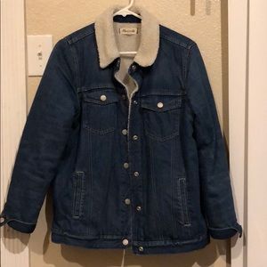 Madewell Women’s Oversized Jean Jacket Sherpa